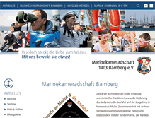 Tablet Screenshot of marine-bamberg.de